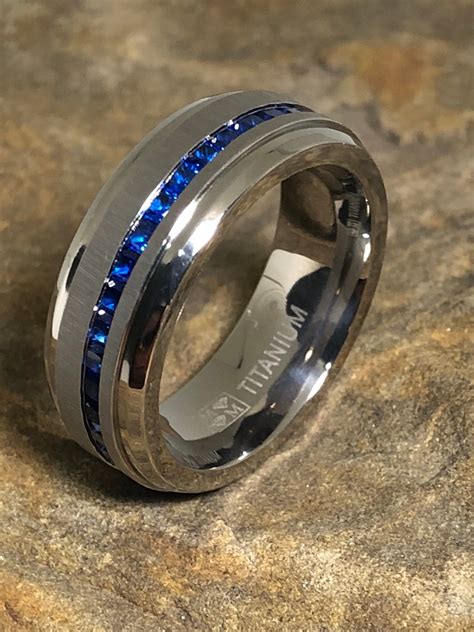 blue diamond engagement rings for men.